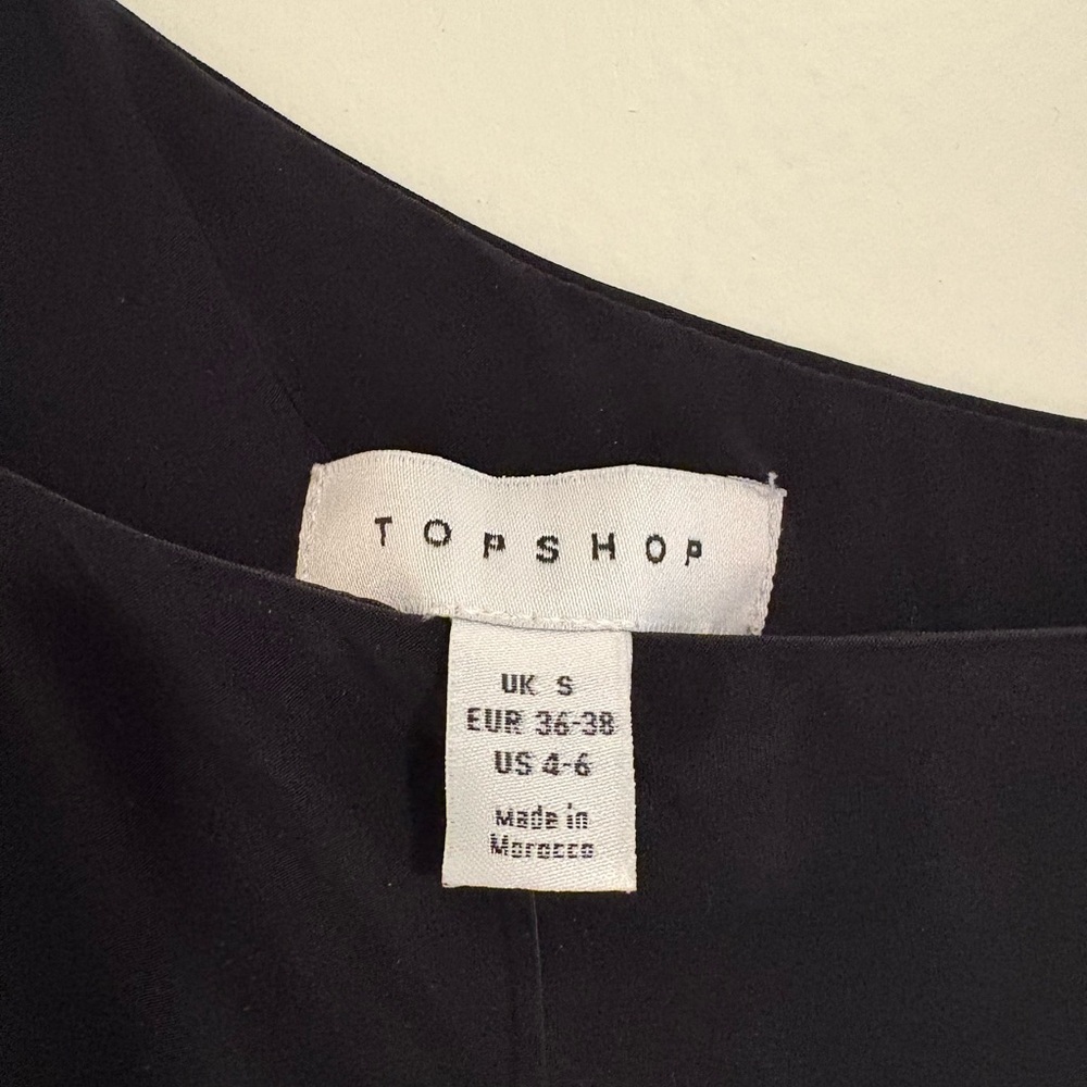 Topshop Black One Shoulder Dress